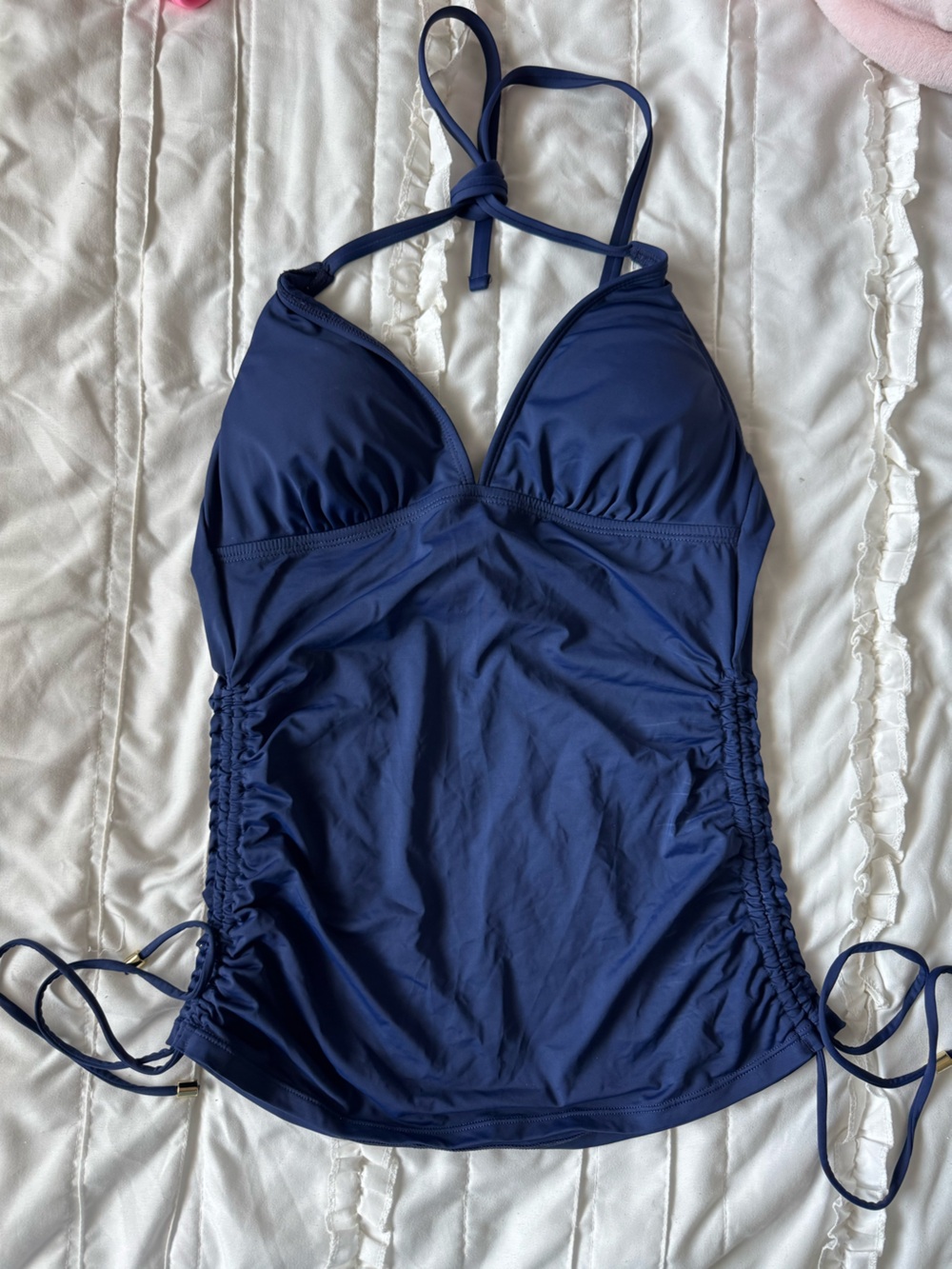 Cremieux women’s Navy Halter Tankini Top